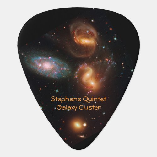 Stephans Quintet deep space star galaxy cluster Guitar Pick