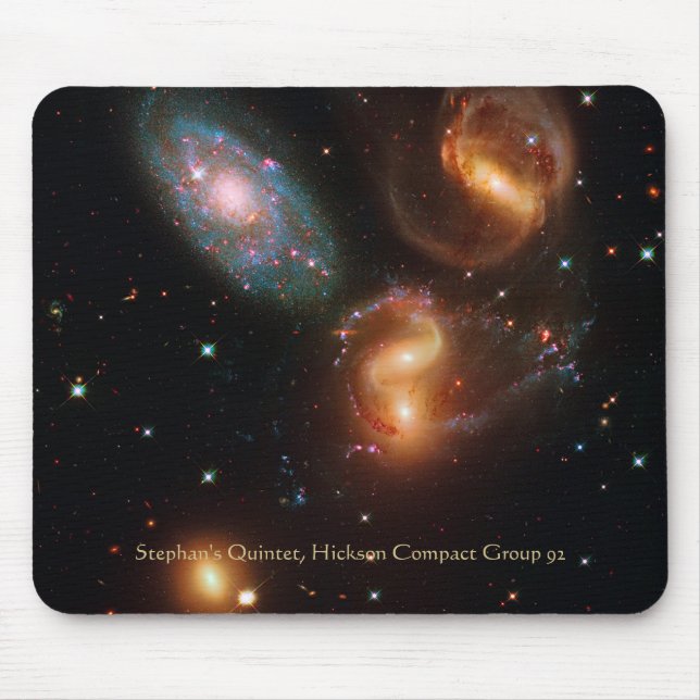Stephans Quintet deep space star galaxy cluster Mouse Pad (Front)