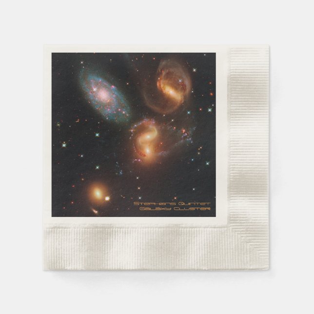 Stephans Quintet deep space star galaxy cluster Napkins (Front)