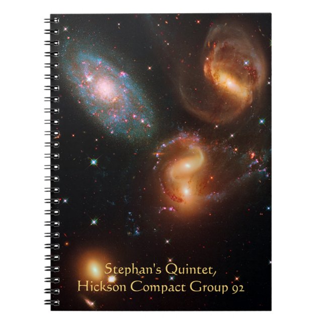 Stephans Quintet deep space star galaxy cluster Notebook (Front)