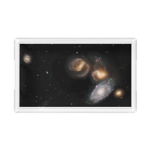 Stephans Quintet Galaxies Acrylic Tray