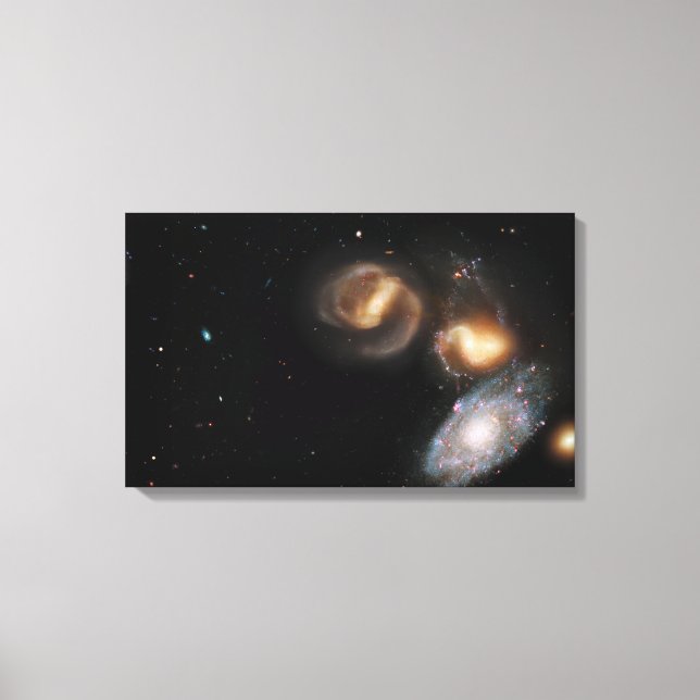 Stephan's Quintet Galaxies Canvas Print (Front)