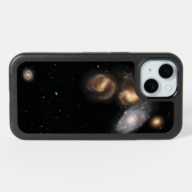 Stephan's Quintet Galaxies iPhone 15 Case (Back Horizontal)