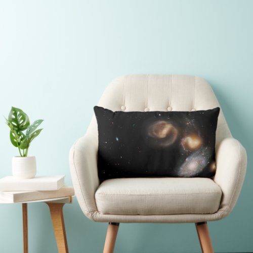 Stephans Quintet Galaxies Lumbar Pillow