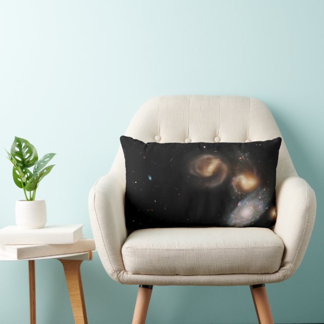 Stephan's Quintet Galaxies Lumbar Pillow (Chair)