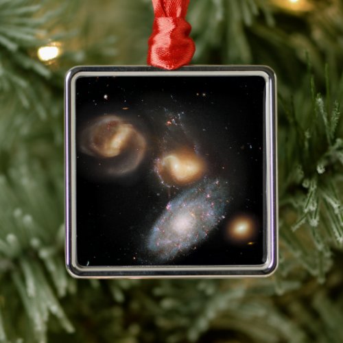 Stephans Quintet Galaxies Metal Ornament