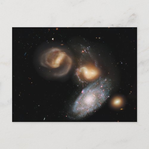Stephans Quintet Galaxies Postcard