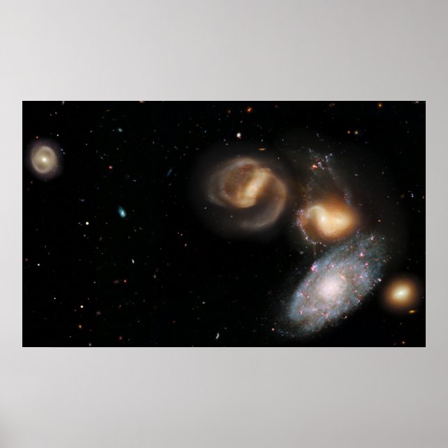 Stephan's Quintet Galaxies Poster (Front)
