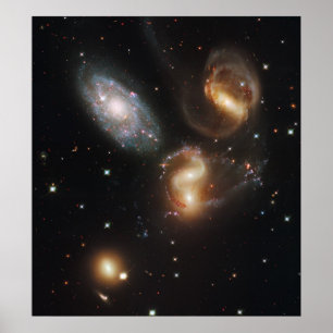 Stephan's Quintet Hickson Compact Group 92 Poster