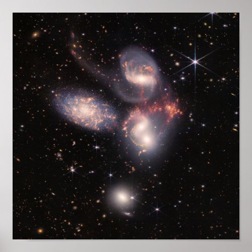 Stephans Quintet James Webb Telescope Poster