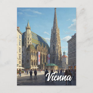 Stephansplatz Vienna Austria Travel Postcard