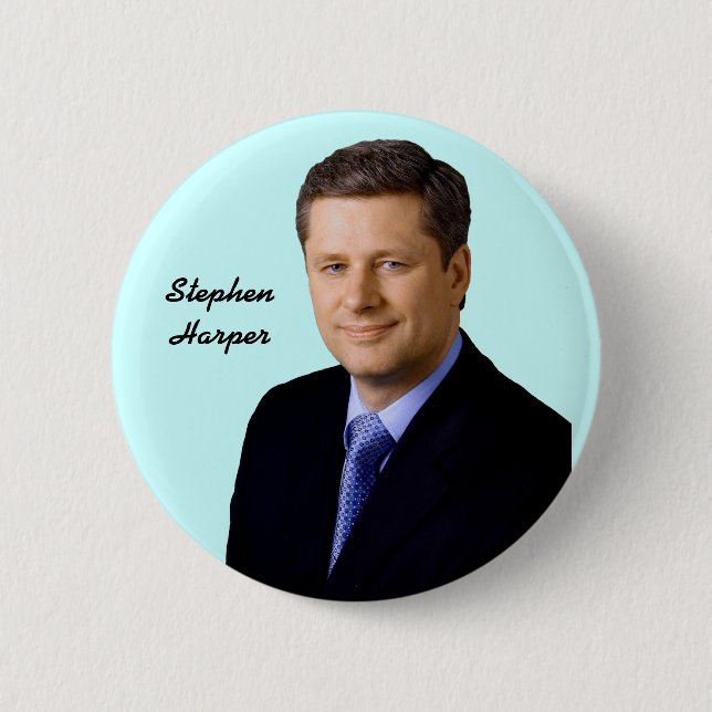 Stephen Harper Pinback Button (Front)