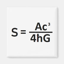 Stephen Hawkin  Black Hole Entropy Formula Magnet