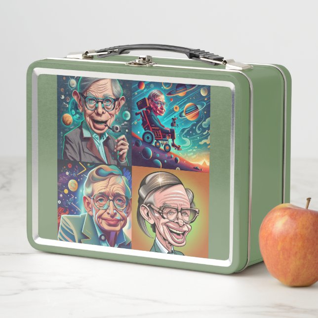 Stephen Hawking Genius Metal Lunch Box (In Situ)