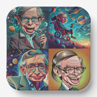 Stephen Hawking Genius Paper Plates