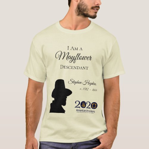 Stephen Hopkins Mayflower Descendant Mens T_shirt