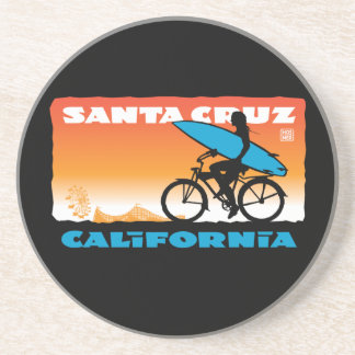 Stephen Hosmer's Surfer Girl Orange Drink Coaster