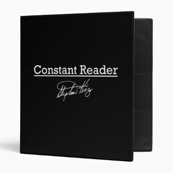 Stephen King  Constant Reader Binder by stephenKing at Zazzle