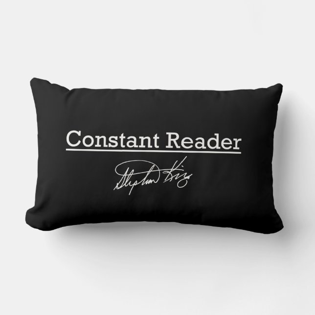 Stephen King, Constant Reader Lumbar Pillow (Front)