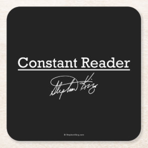 Stephen King, Constant Reader Square Paper Coaster