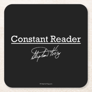 Stephen King, Constant Reader Square Paper Coaster
