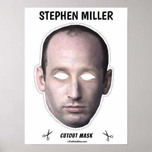 STEPHEN MILLER Halloween Mask Poster