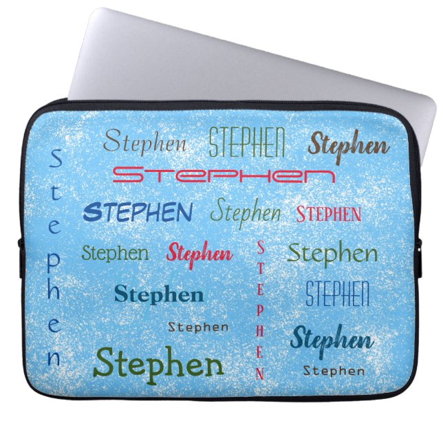Stephen Personalized Many Name Custom       Laptop Sleeve (Front)