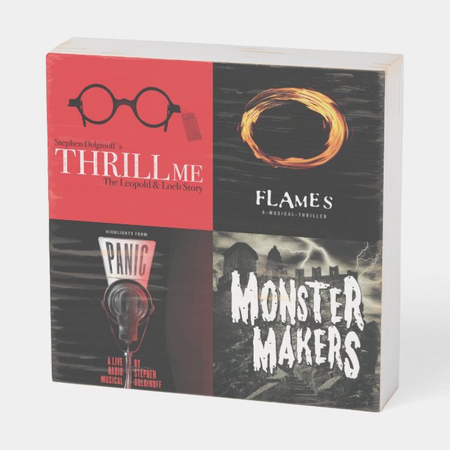 Stephen’s Musicals Wood Box Sign-White (Angled Horizontal)