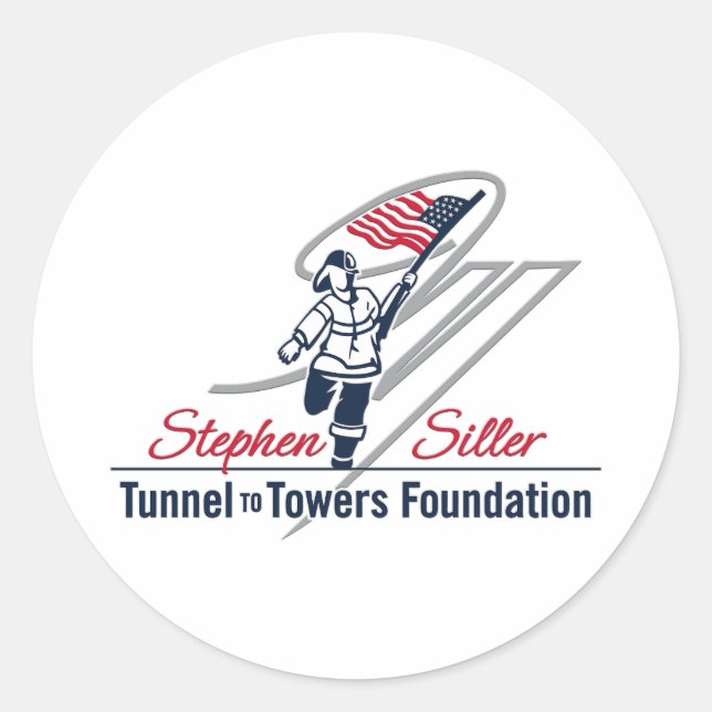 Stephen Siller Tunnel to Tower Foundation Classic Round Sticker (Front)