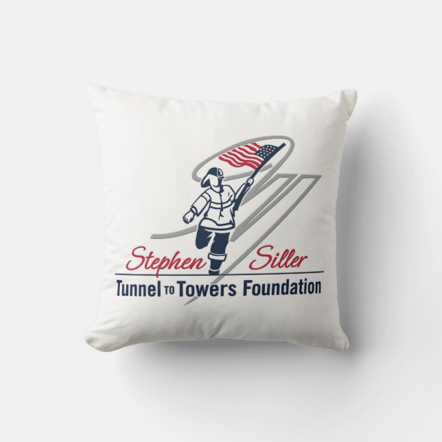 Stephen Siller Tunnel to Tower Foundation Throw Pillow (Front)