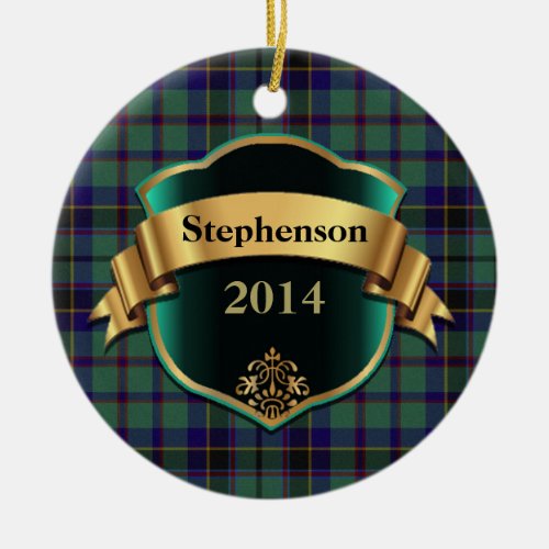Stephenson Tartan Plaid Custom ornament