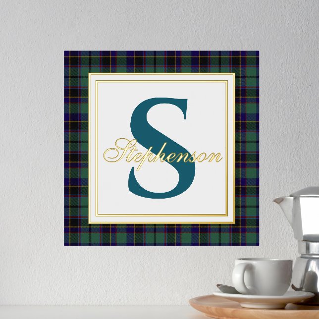 Stephenson Tartan Plaid Monogram Foil Prints (In Situ (Counter 2))
