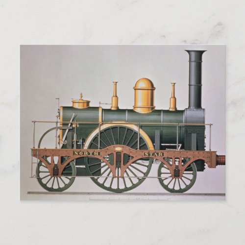 Stephensons North Star Steam Engine 1837 Postcard