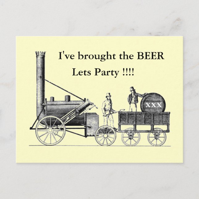 stephensons_rocket, I've brought the BEER Postcard (Front)