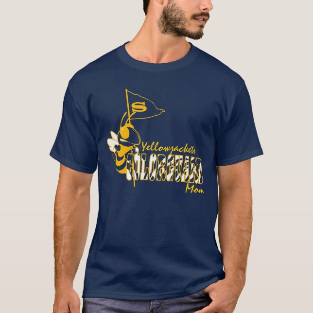 Stephenville Yellowjackets Colorguard Mom T-Shirt (Front)