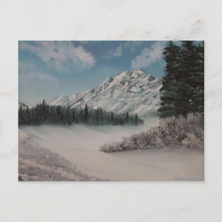 Steph's Snowy Mountain Painting Postcard