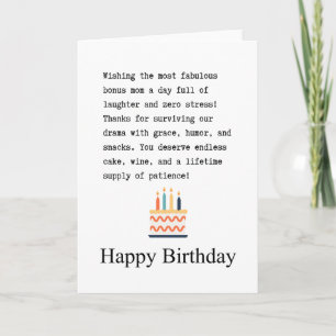Stepmom birthday card
