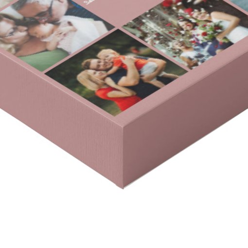 Stepmom Bonus Mom Definition Photo Collage Pink Faux Canvas Print Zazzle