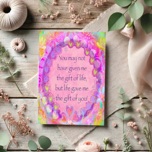 Stepmom Bonus Mom Mother’s Day Pretty Pink Card