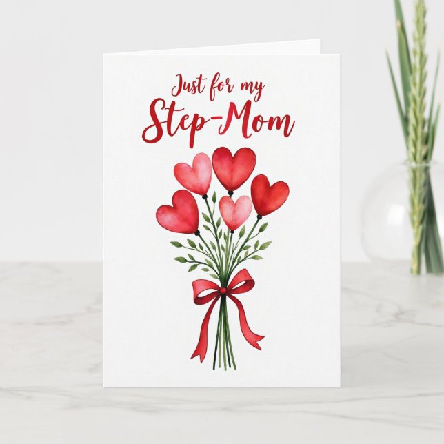 Stepmom Floral Watercolor Card (Front)