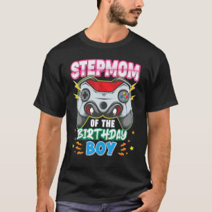 Stepmom Of The Birthday Boy Matching Family Video T-Shirt