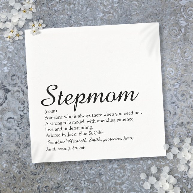 Stepmom Stepmother Definition Script Napkins (Stepmom Stepmother Definition Script Napkins)