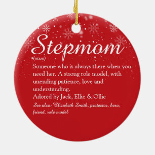Stepmom Stepmum Definition Photo Christmas Ceramic Ornament