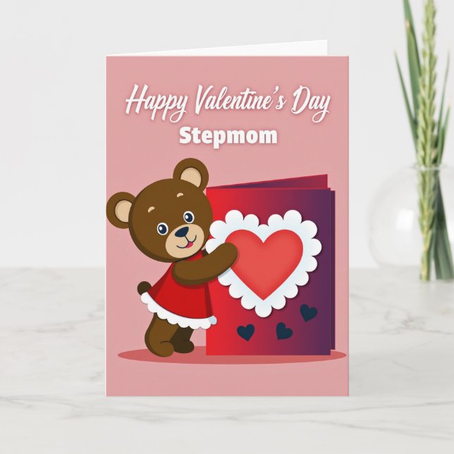 Stepmom Valentines Heart Card (Front)