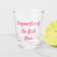 Stepmother of the Bride Pink Custom Name Wedding