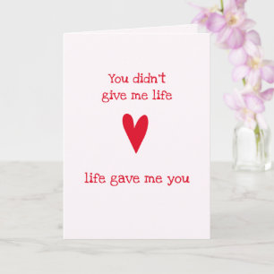 Stepmother 'Thank You' Red Heart Card