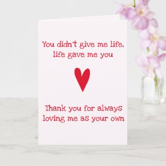 Stepmother 'Thank You' | Red Heart Mother's Day Card