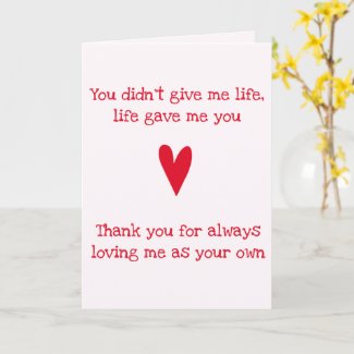 Stepmother 'Thank You' | Red Heart Mother's Day Card