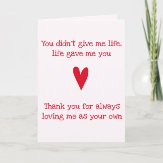 Stepmother 'Thank You' | Red Heart Mother's Day Card