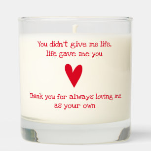 Stepmother 'Thank You' Red Heart Mother's Day Scented Candle